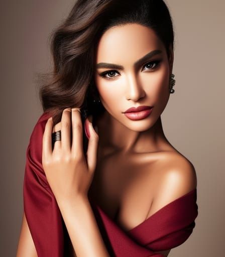 Voluptuous Carmen Sandiego: Hyperrealistic Nude Portrait