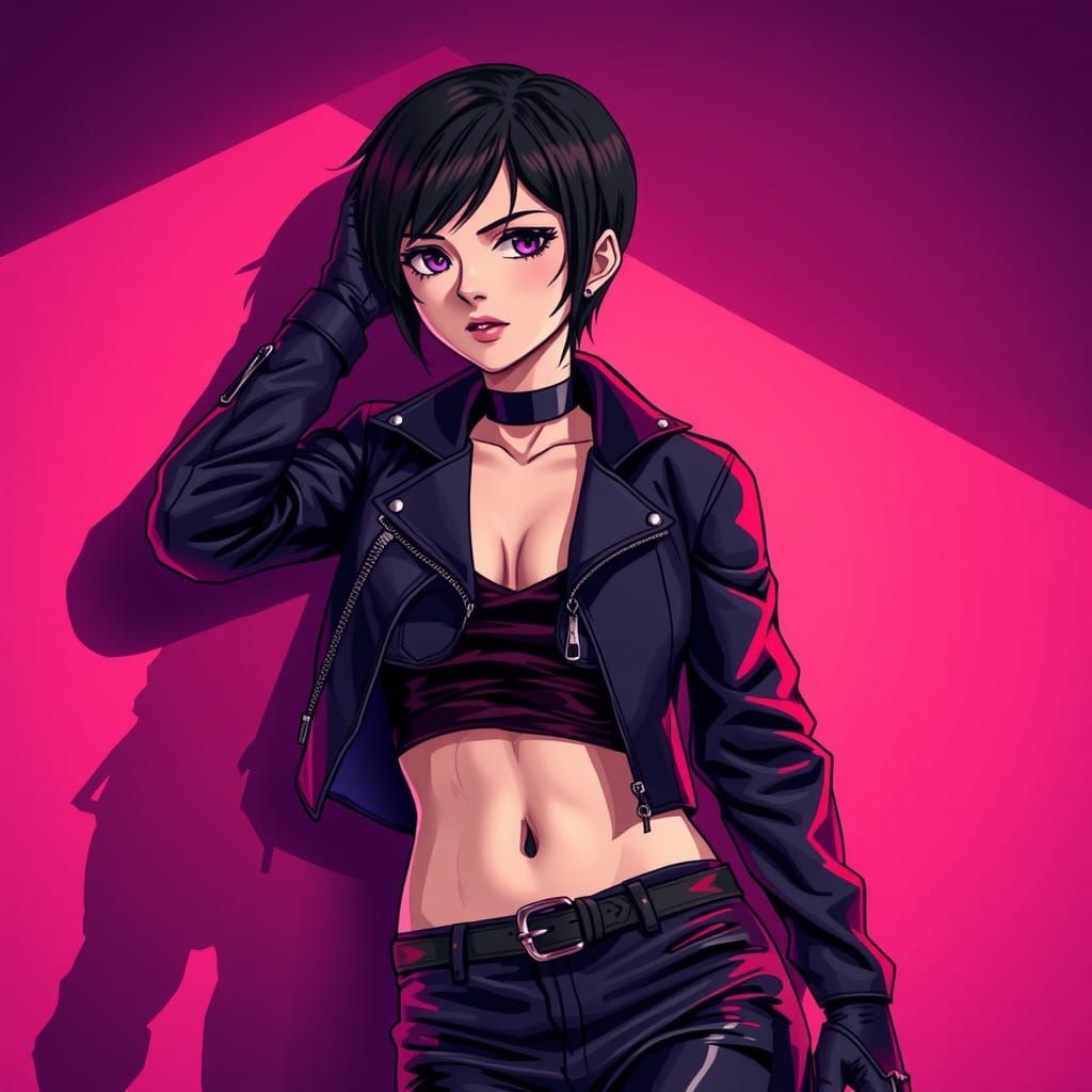 Thai Rebel in Cyberpunk Style Manga Art