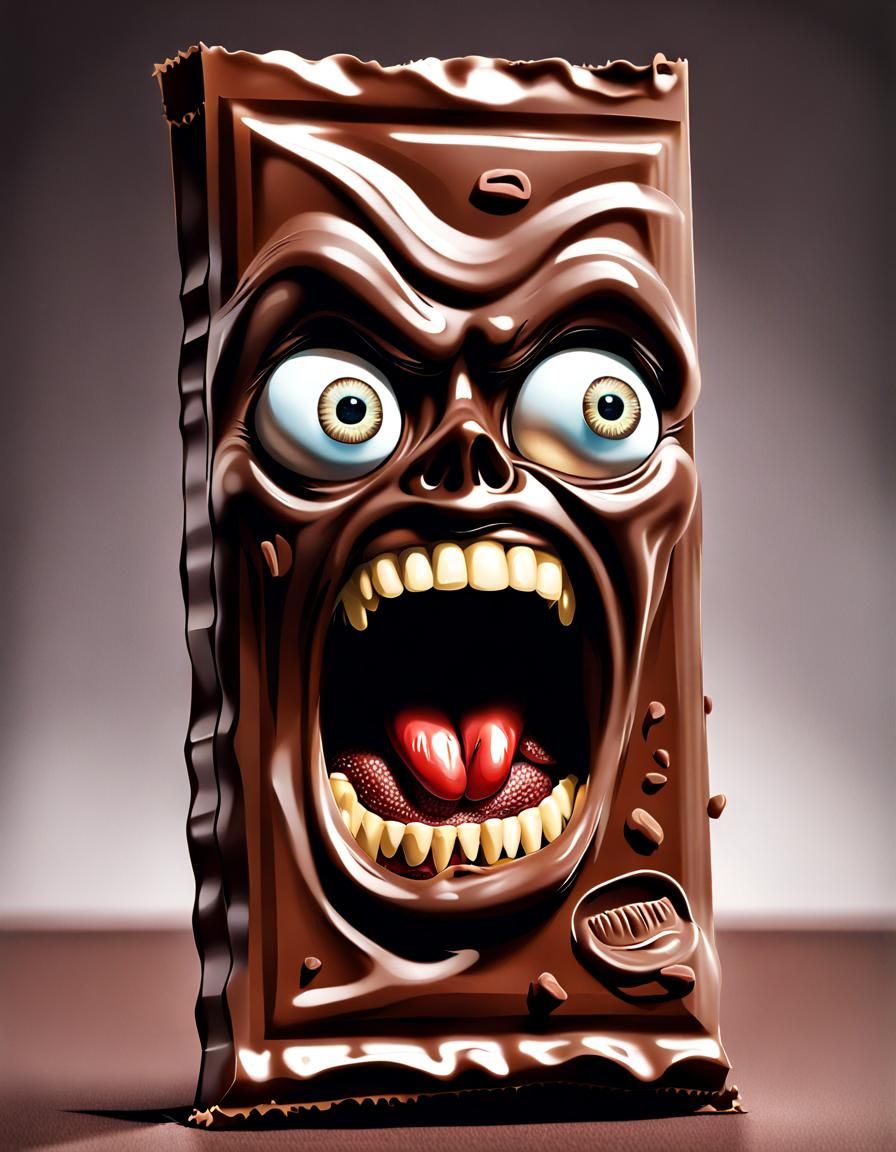 Scary Chocolate Bar Horror Art