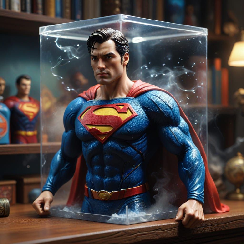 Ethereal Superman Collectible Figure in a Fantastical Shelf ...
