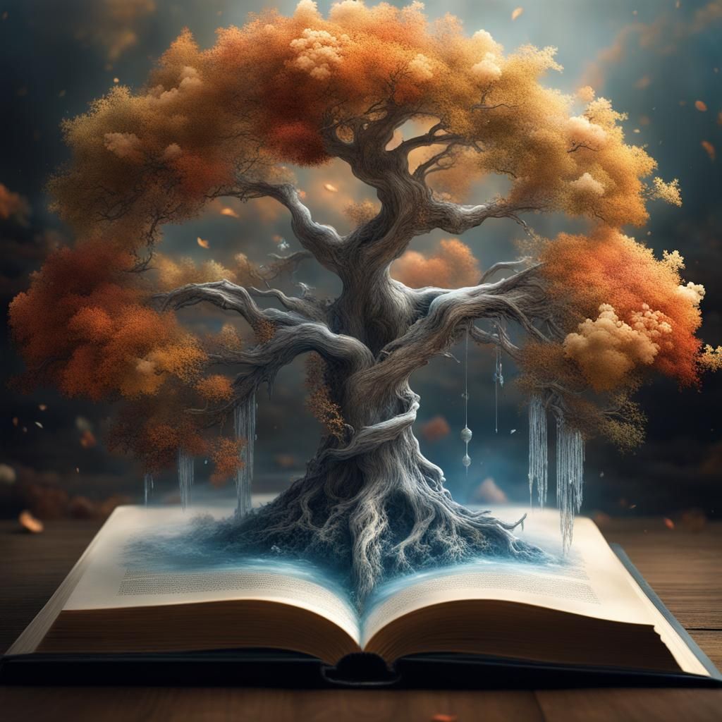 Four Seasons Tree of Life Fantasy Art