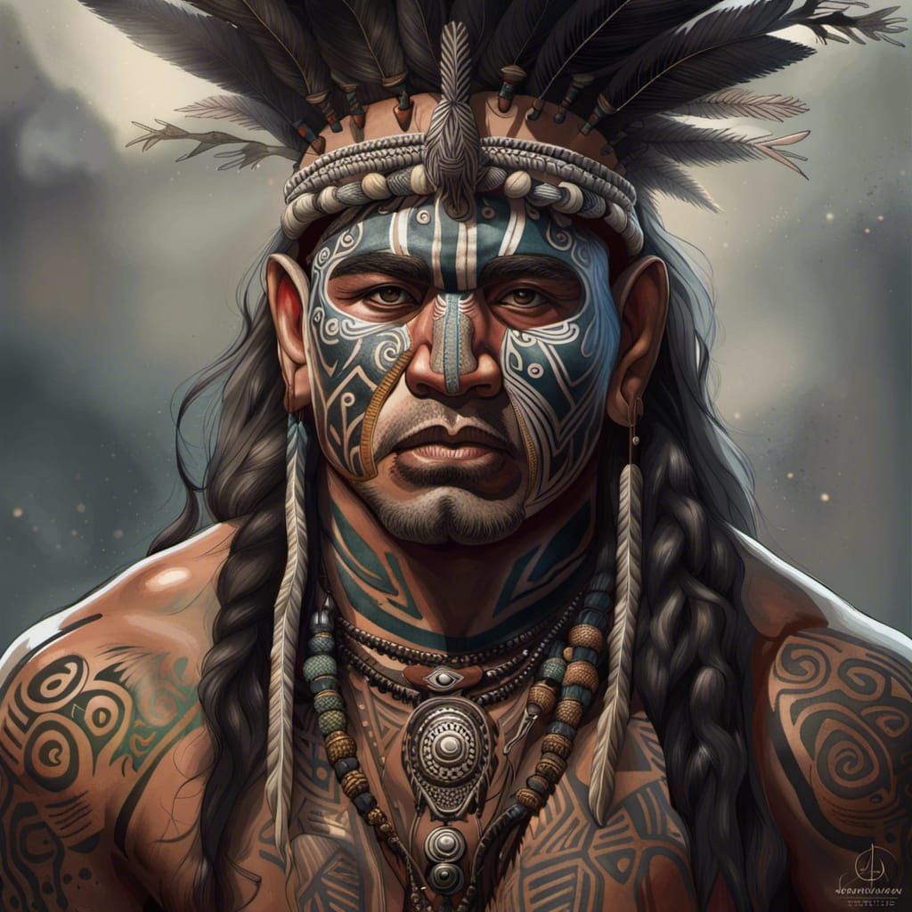 Portrait of a Maori Shaman