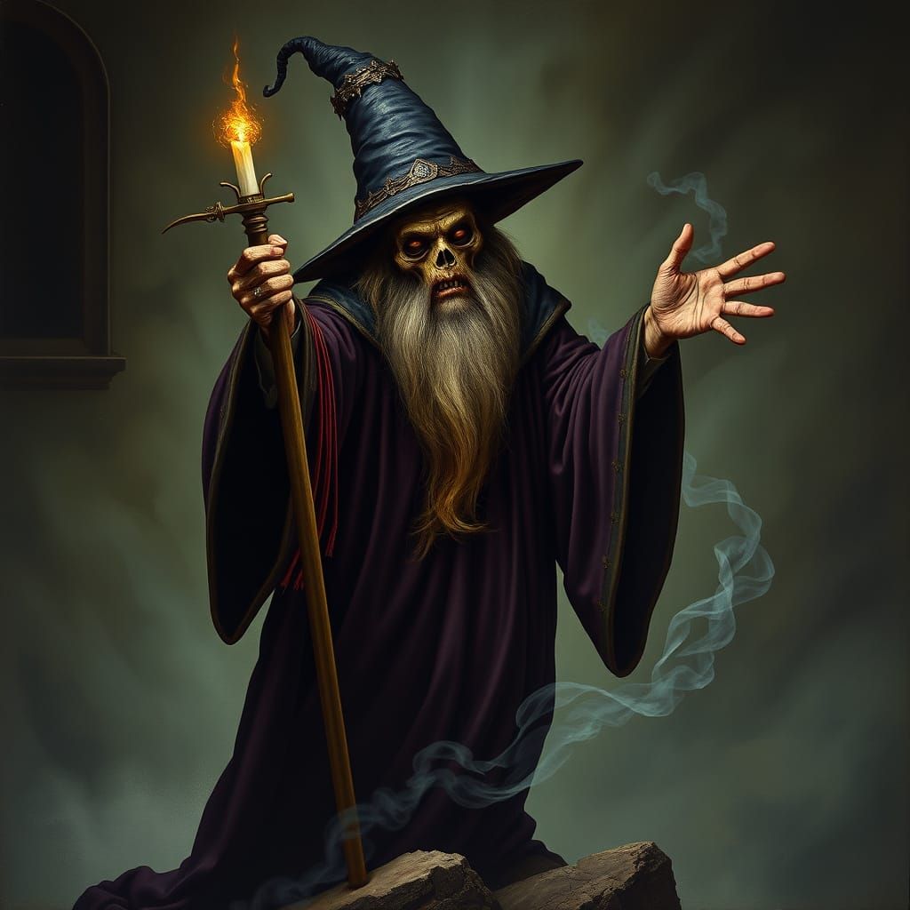 Dark Sorcerer Casts Mysterious Shadow