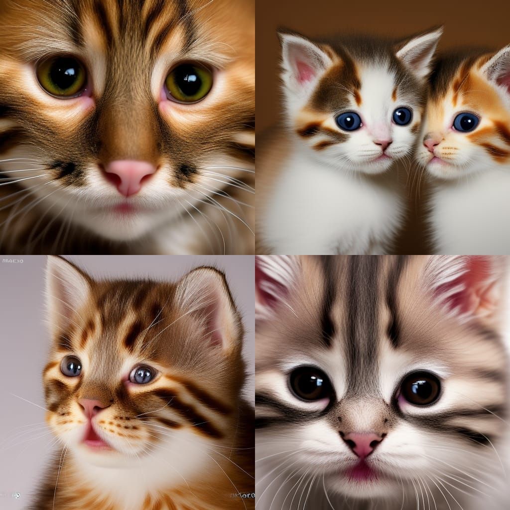 Adorable Kittens Portrait in Professional Photography Style