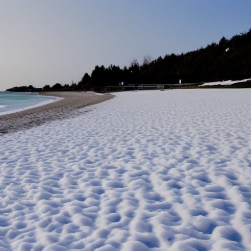 Snowy Beach Landscape