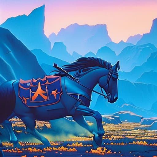 Burned Battlefield with Fallen Knights