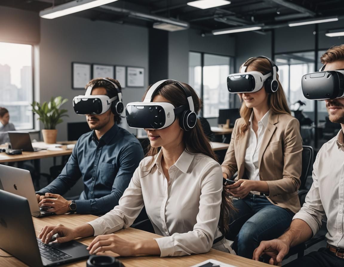 Futuristic VR Office for Remote Collaboration