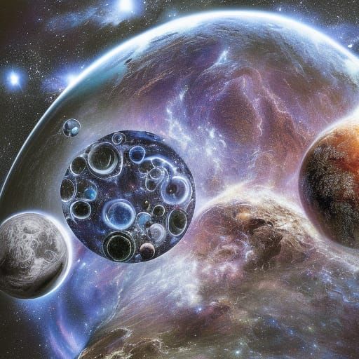 Epic Space Scene: Dramatic Digital Matte Painting