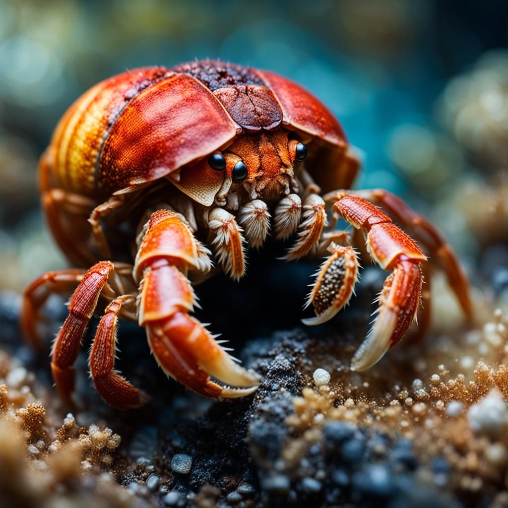Hermit Crab Close-Up in Detailed Macro Photography