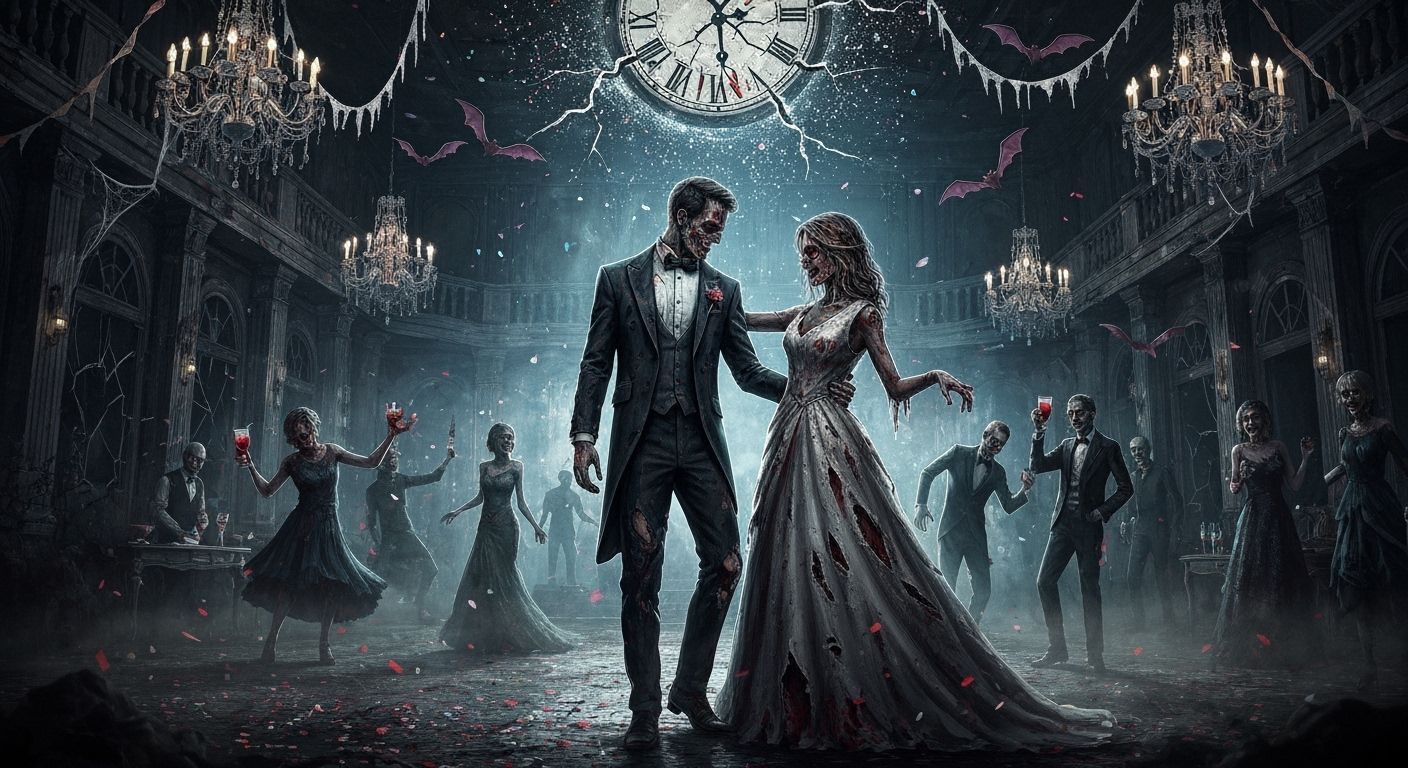 Zombie Couple at a New Year's Ball