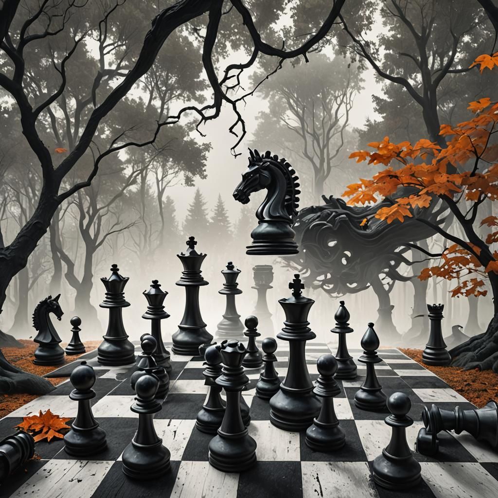 Surreal Unusual Chess Boards Puzzle Art Games Uncanny Valley...
