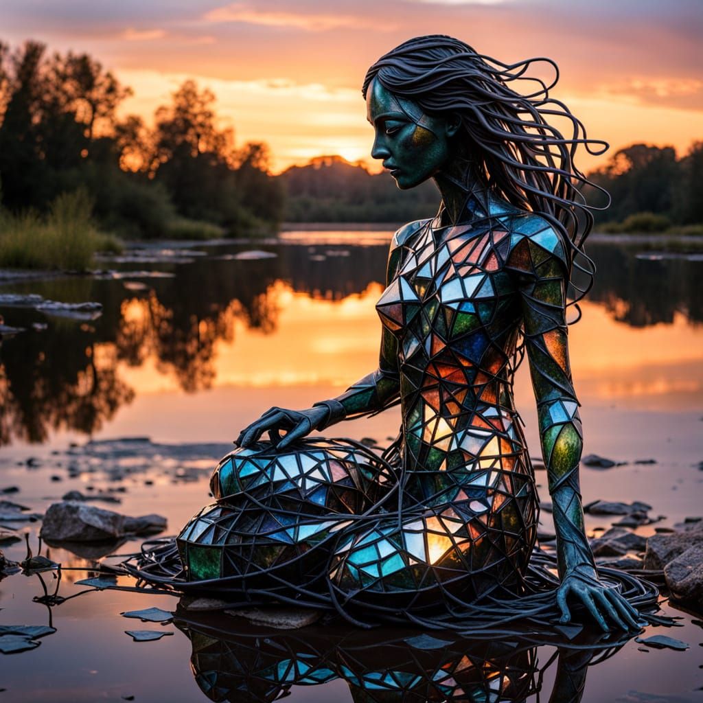 Surreal Fragmented Sculpture Celebrating Strength and Resili...