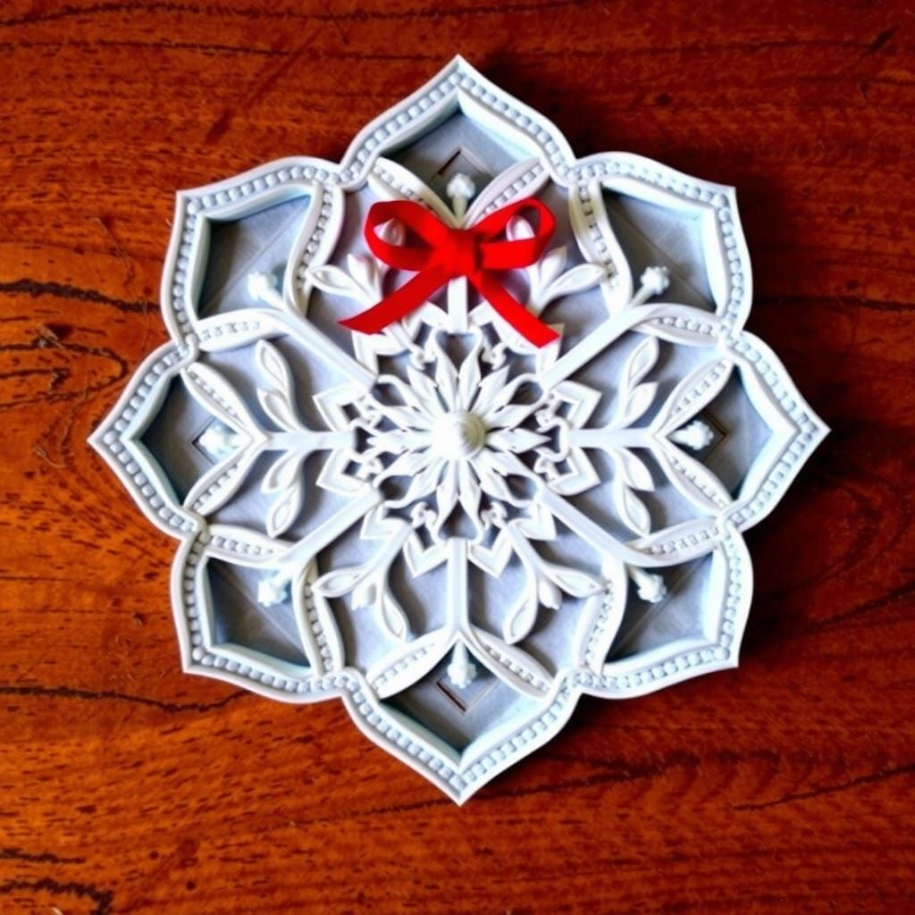 Delicate Snowflake Art in Mail Format