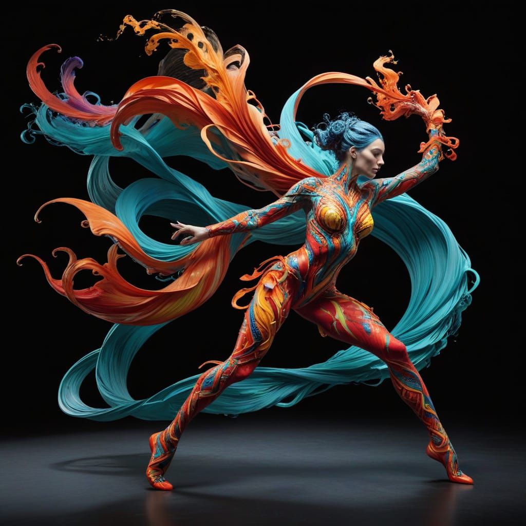 Dazzling, Dynamic, Futuristic Cityscape in Vibrant Hues