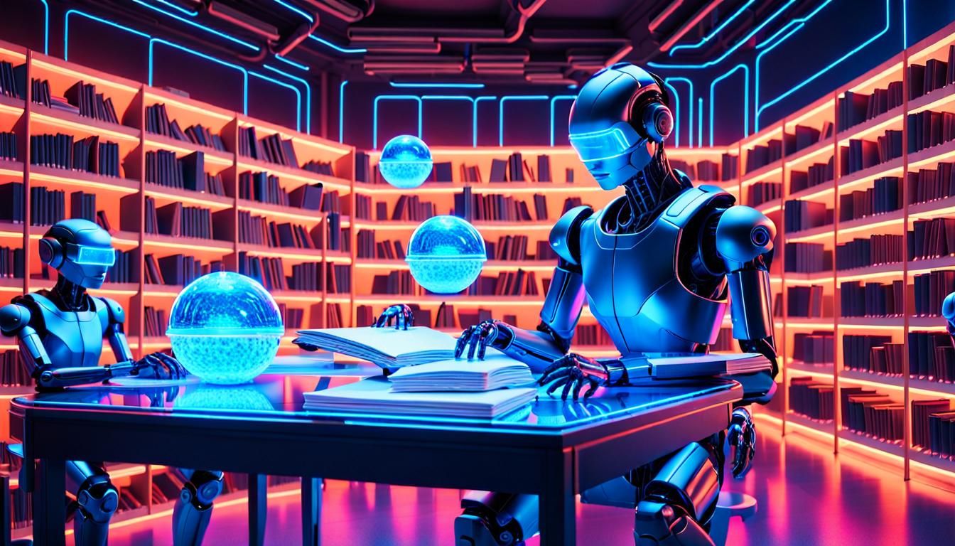 A Beacon of Innovation in a Futuristic Library of Endless Kn...