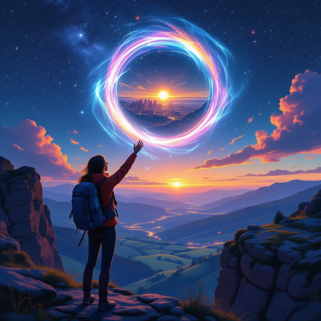 Neon Wormhole Opens to Distant World