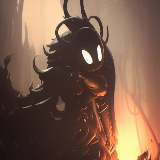 Hollow Knight in Dark Fantasy Style