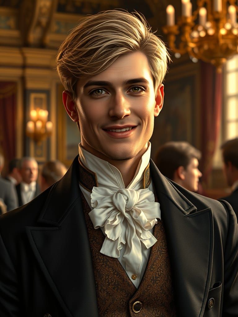 Regency Duke at a Grand Ball in Victorian Era