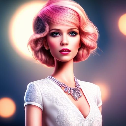 Detailed CGI Image of Cross-Dressed Barbie Girl