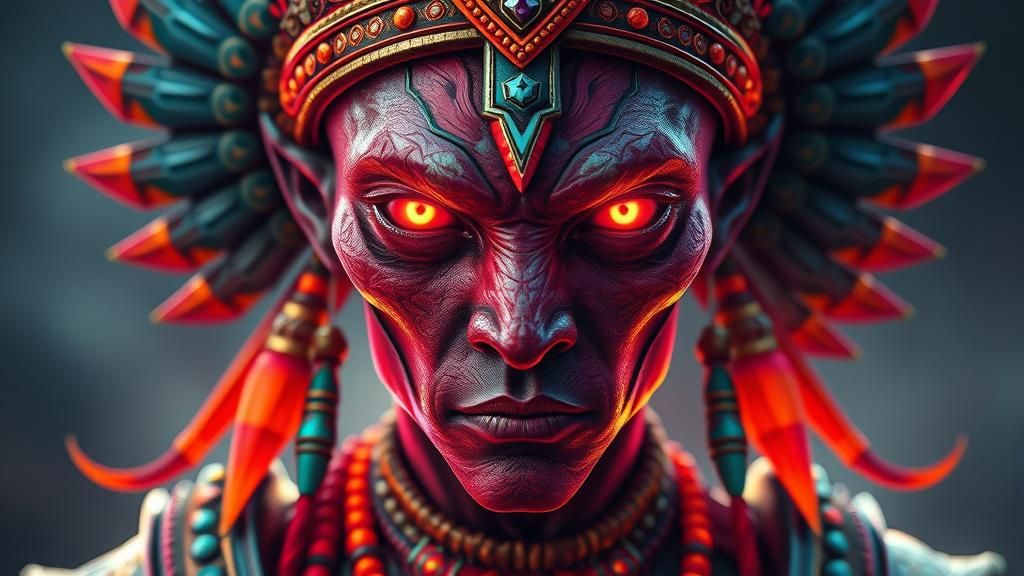 Alien Tribe Portrait in Ethereal Lighting