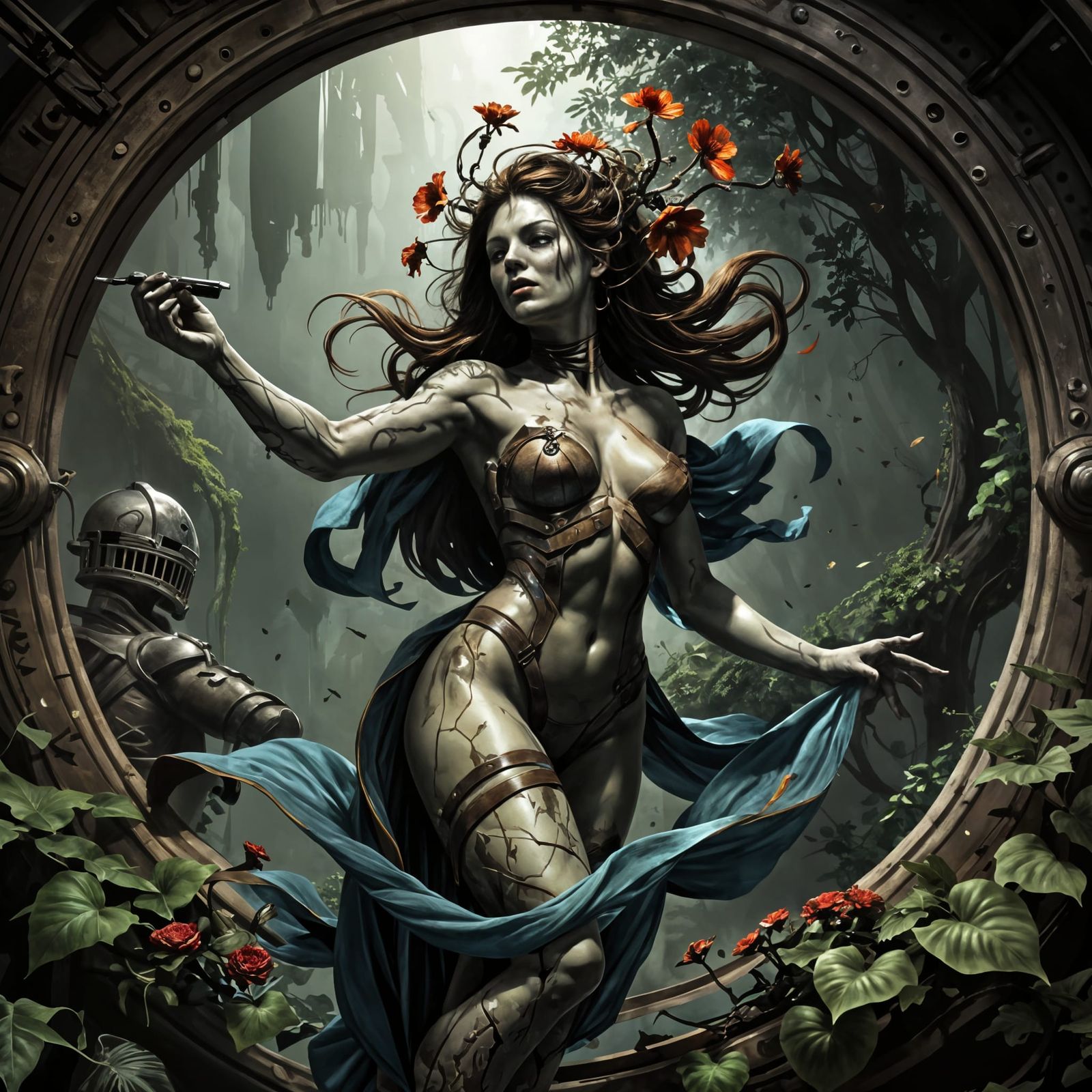 Ornate Sci-Fi Horror in Art Nouveau Style