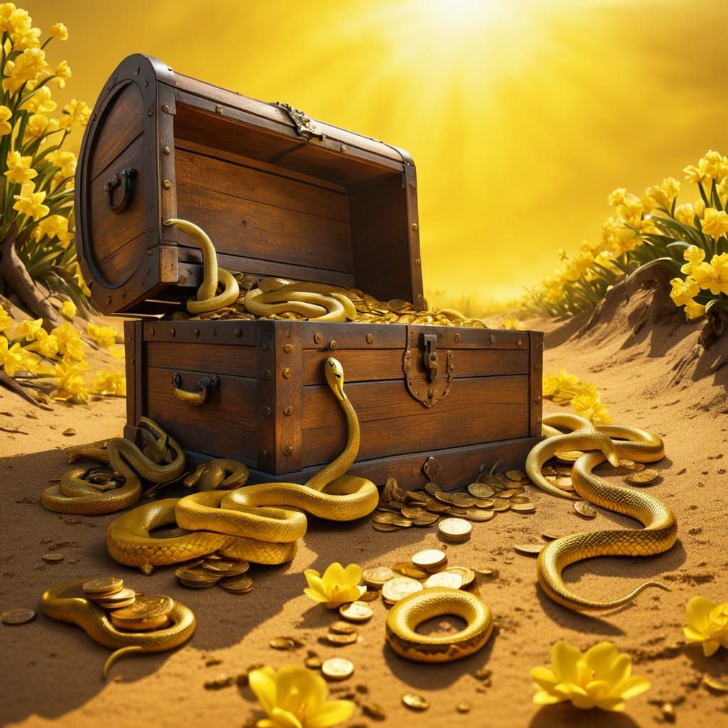 Golden Treasure Trove in Vibrant Yellow Hues