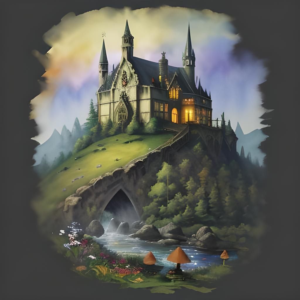 Fantasy Cottagecore English Inn by Dark Forest