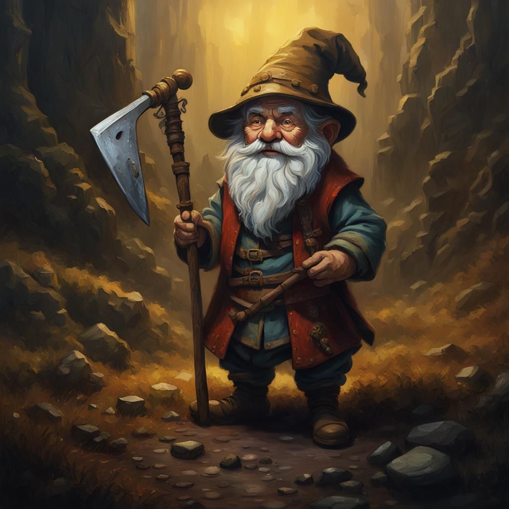 Gnome Commoner Portrait in Rembrandt Style
