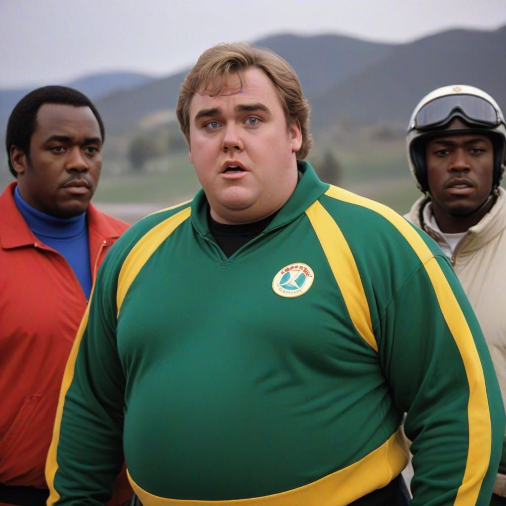 John Candy as a Jamaican Bobsledder