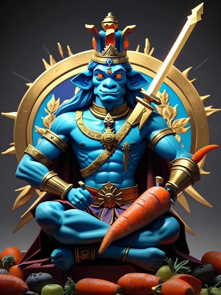 Blue Donkey God of Hindu Mythology