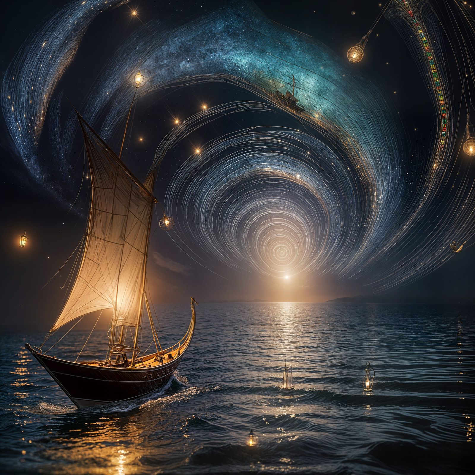 Lamp Sailing into Infinity: A Journey