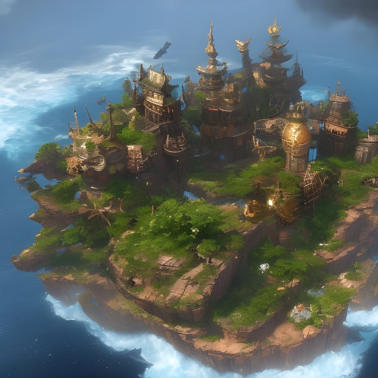 Flight over the wizard's nest