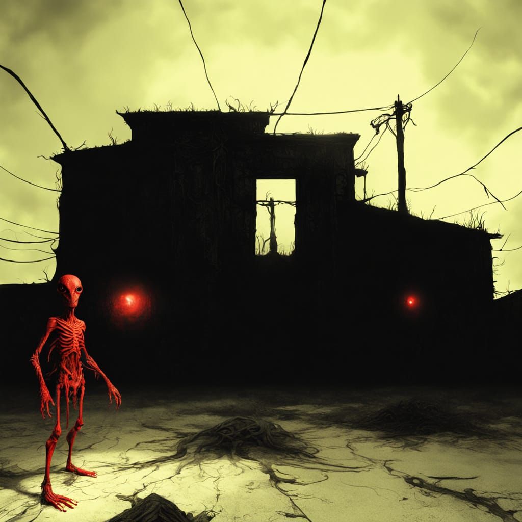 Surrealist Masterpiece in the Style of Zdzisław Beksiński