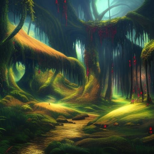 Fantastical Matte Painting with Intricate Details