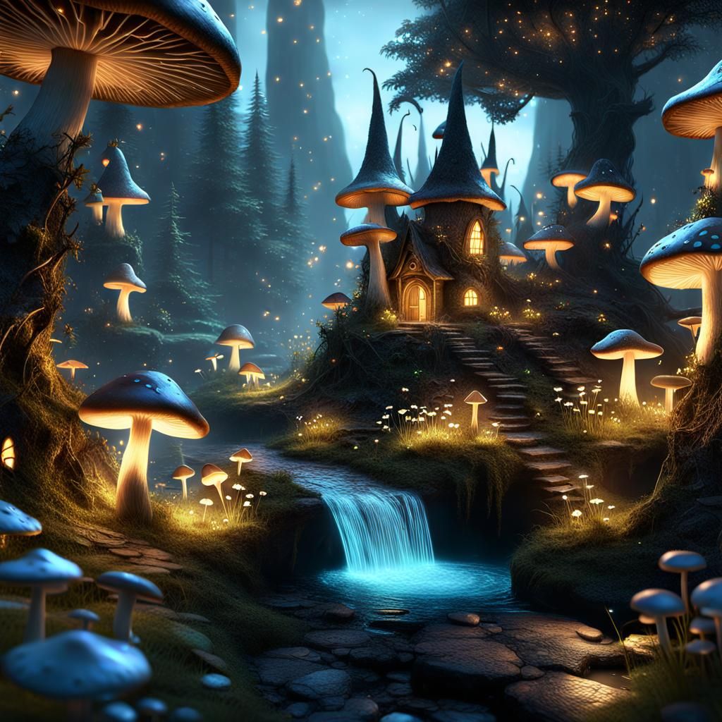 Fantasy Fairy Village Wonderland in 3D