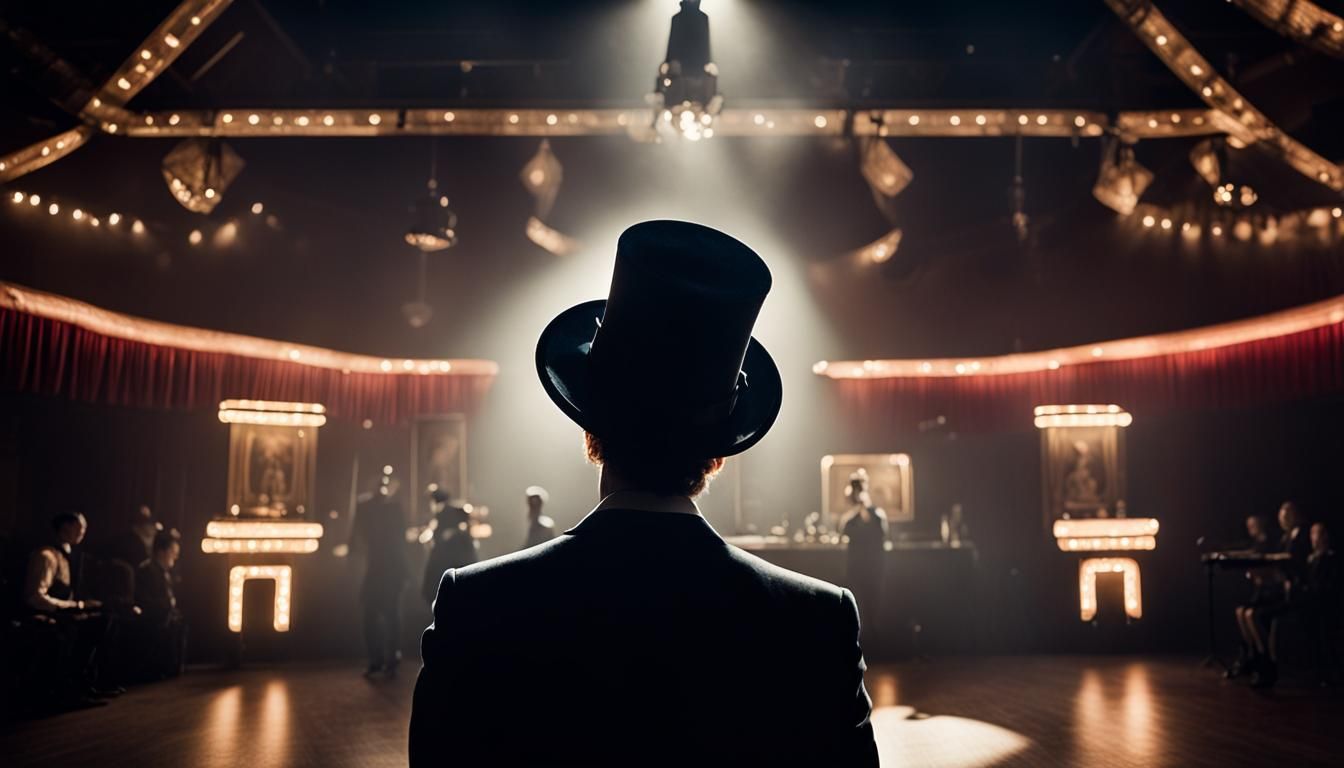 1930s Bar Dancer Silhouette in Spotlight