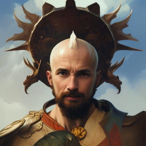 Epic Dragon Rider Portrait in Hyperdetailed Style
