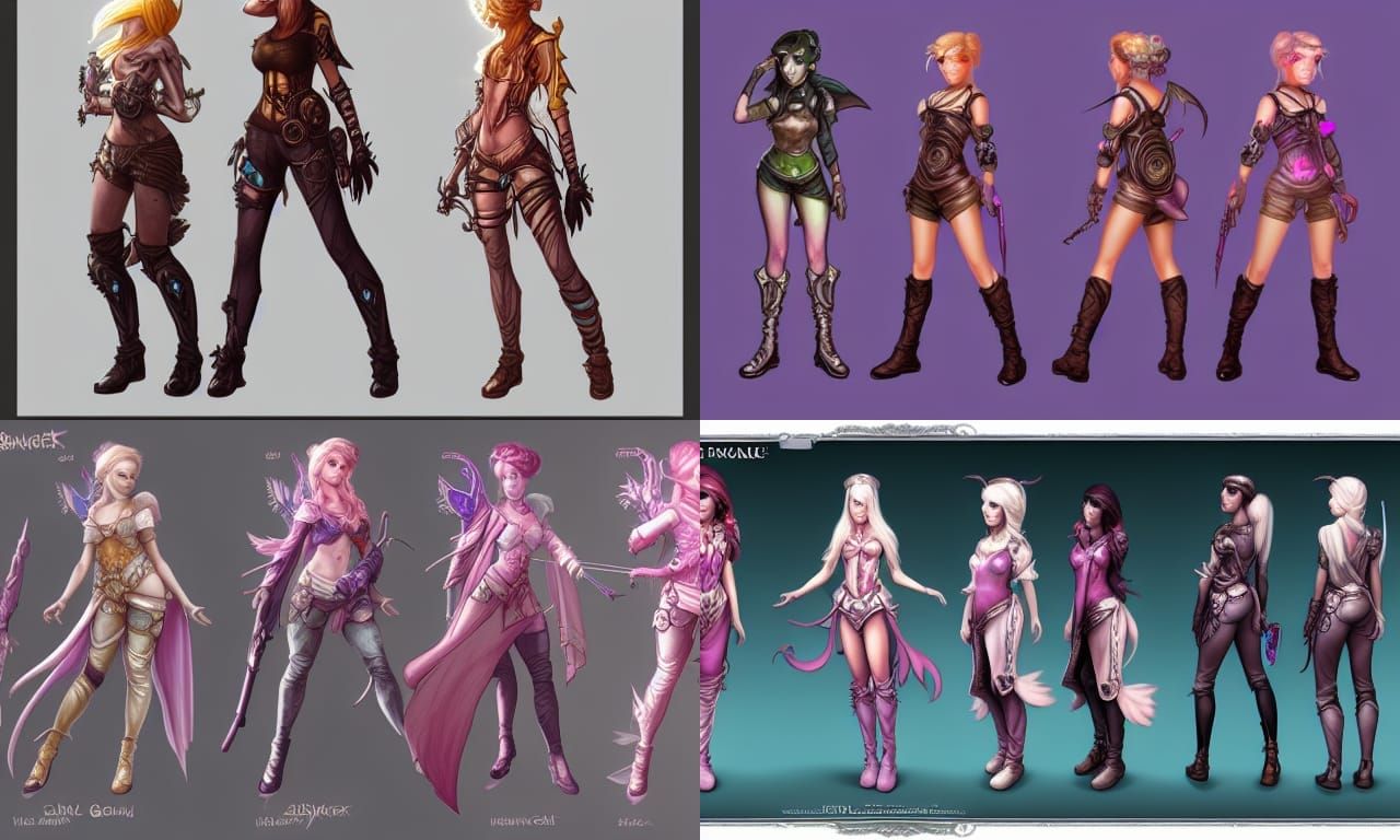 Female Video Game Character Concept Art