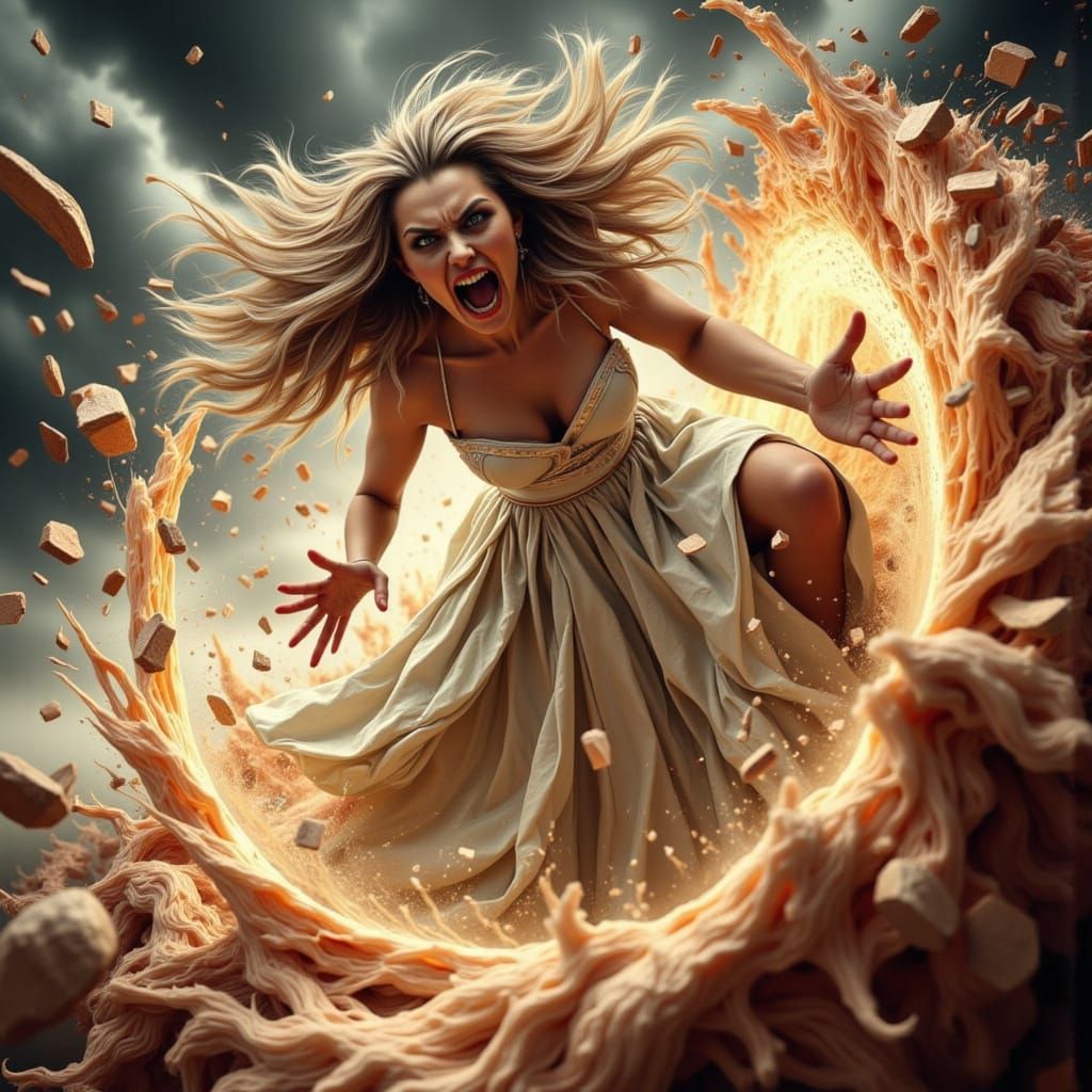 Majestic, Defiant Meemaw in Hyper-Realistic Cinematic Scene