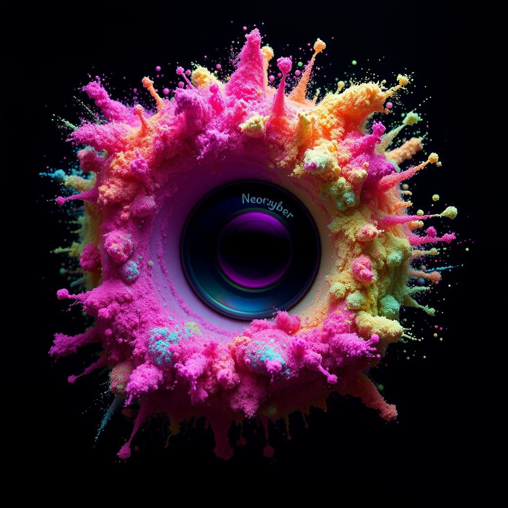 Vibrant Cyber Grotesque Soundwave Forms