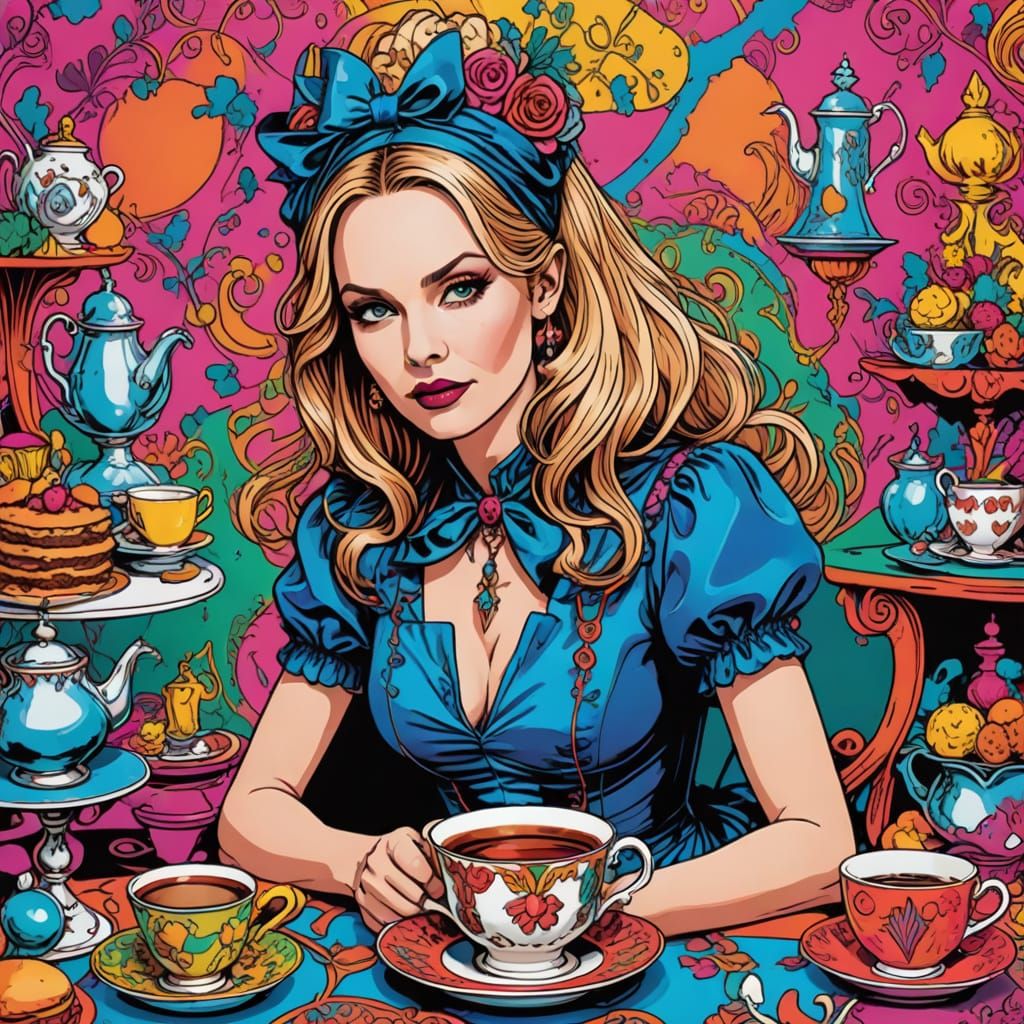 Glamorous Alice in Wonderland Tea Party