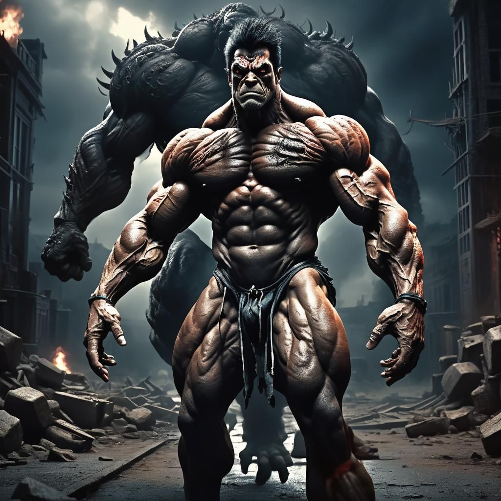 Creepy Bodybuilder Creature from Hell