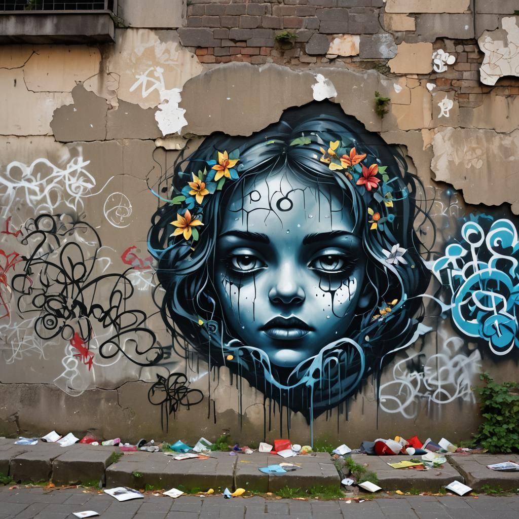 Colorful Graffiti Art: Deep Silence and Time