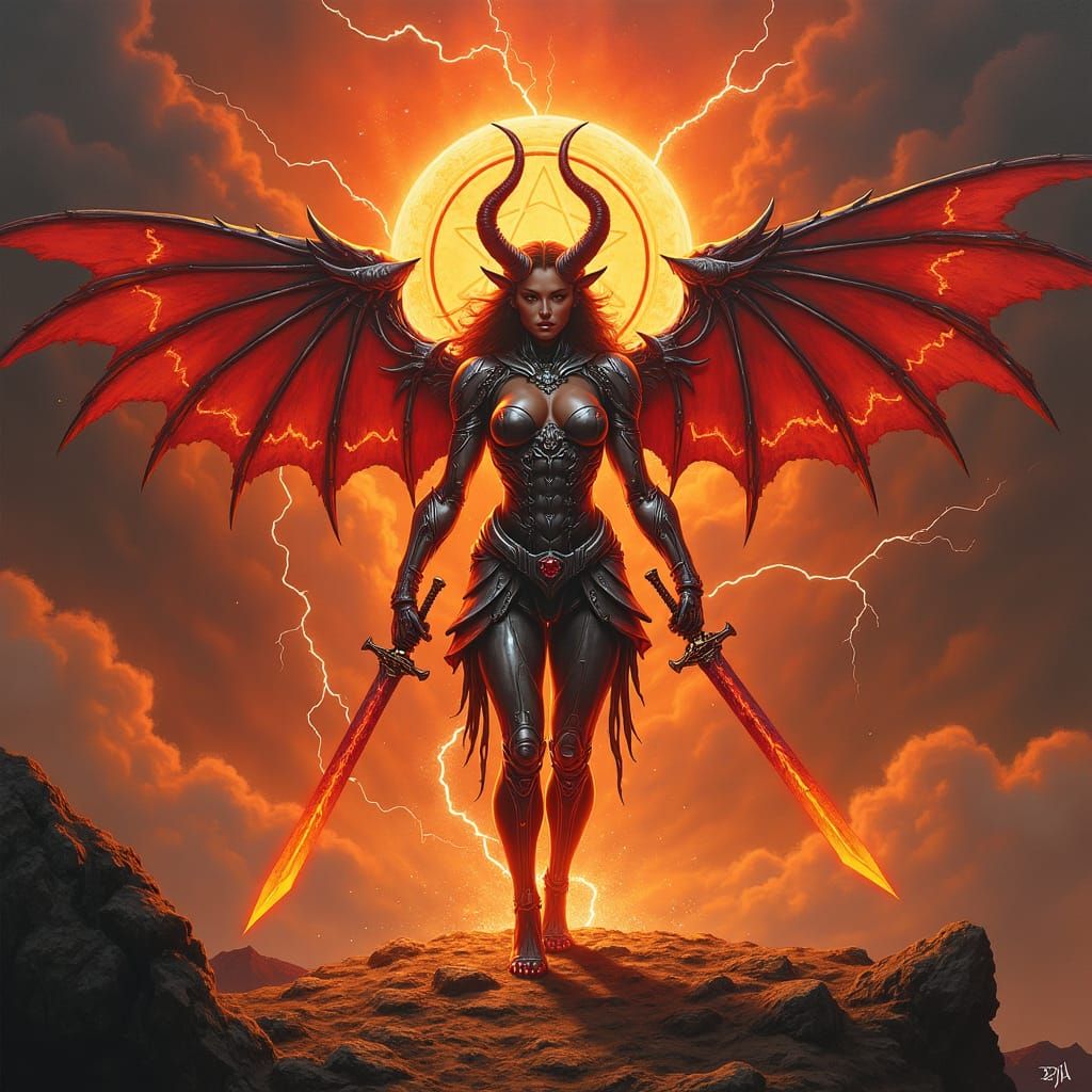 Cyberpunk Centaur Demon Emerges from Hell Portal