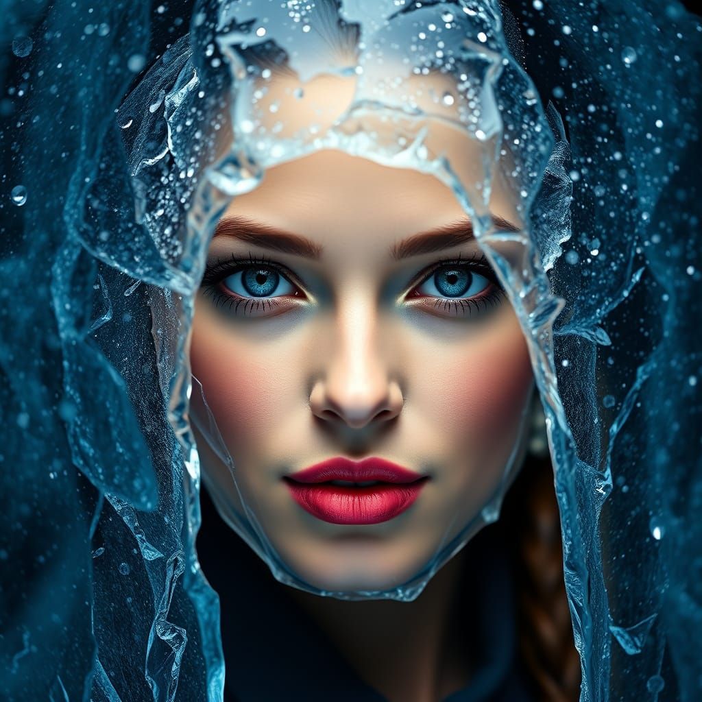 Ethereal Princess Frozen in Crystal