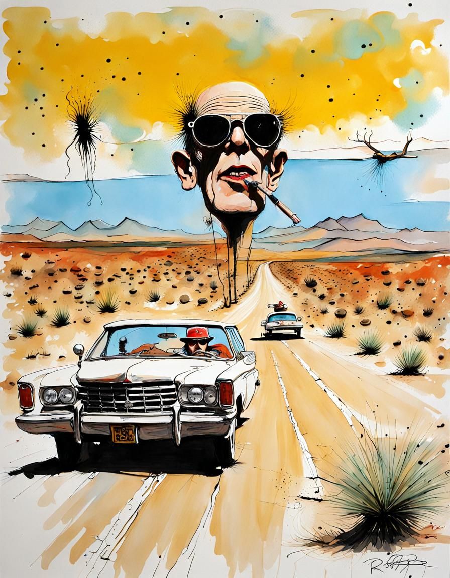 Dr Gonzo on a road trip