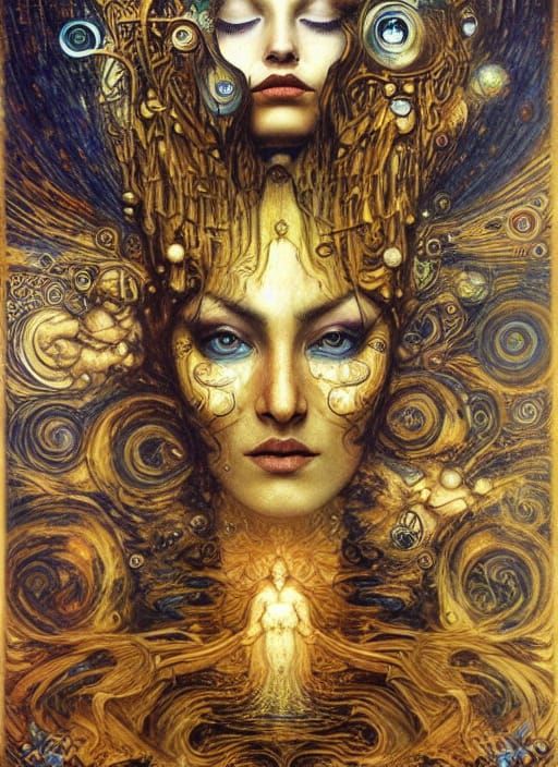 Mystical Portrait in a Surreal Dreamscape Style