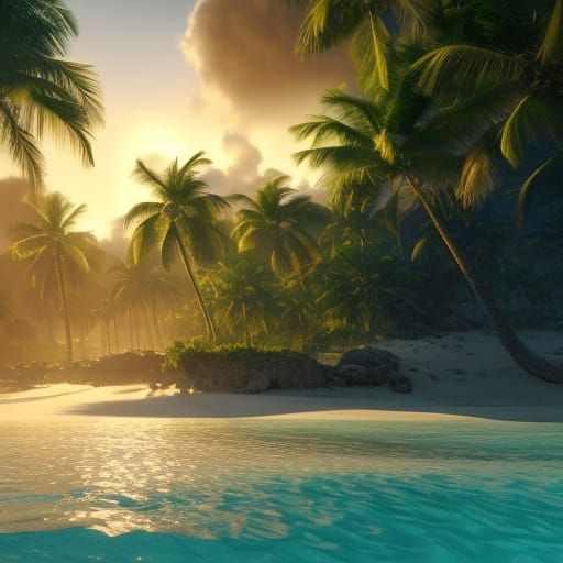 Tropical Sandy Beach in Unreal Engine