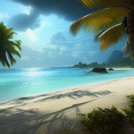 Hyperdetailed Tropical Beach in Unreal Engine