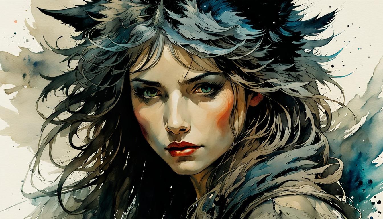Abstract portrait of a woman